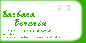 barbara berariu business card